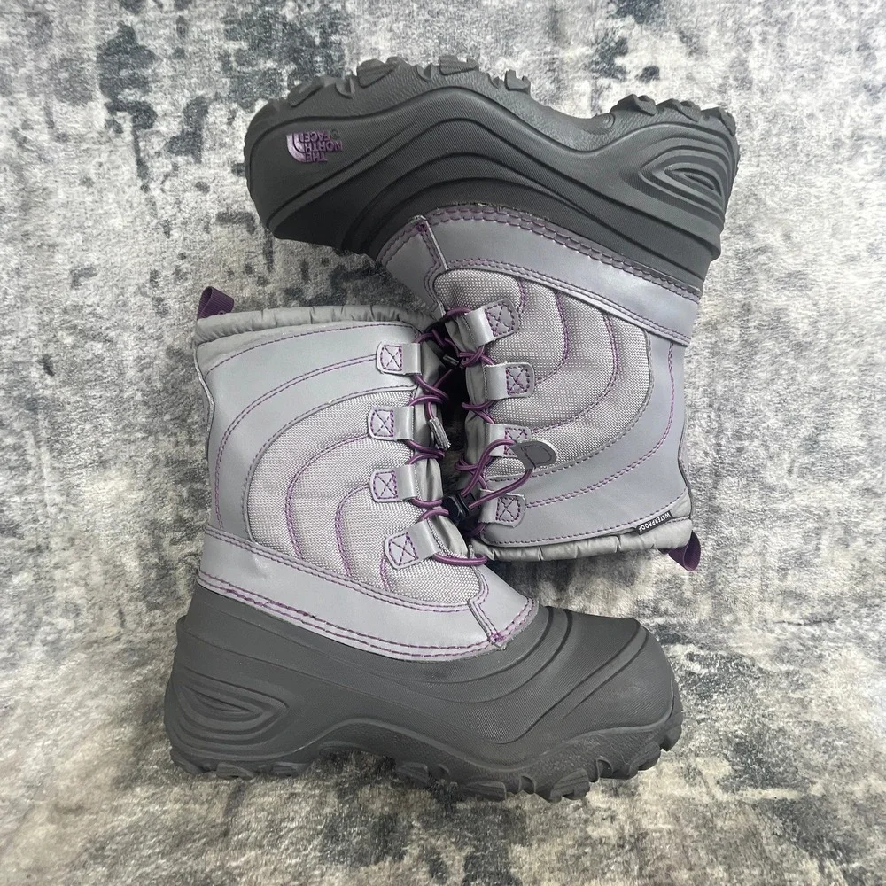 The North Face Womens 2 Snow Boots Waterproof Gray Purple Winter Boots